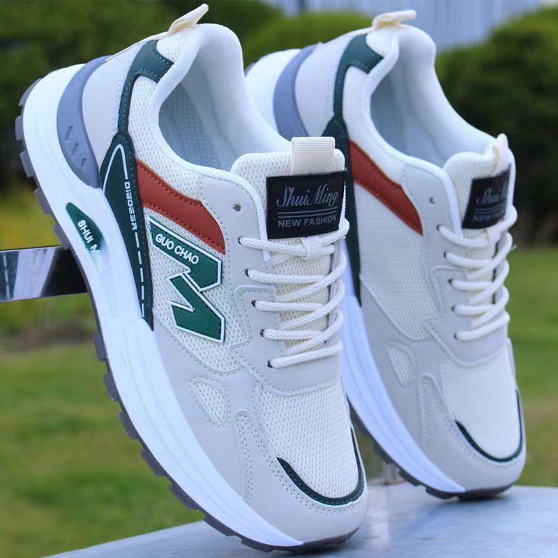 Summer New Single Mesh Hollow Breathable Dad Shoes Student Versatile Soft-soled Shoes Men's Non-slip and Wear-resistant Casual Men's Shoes