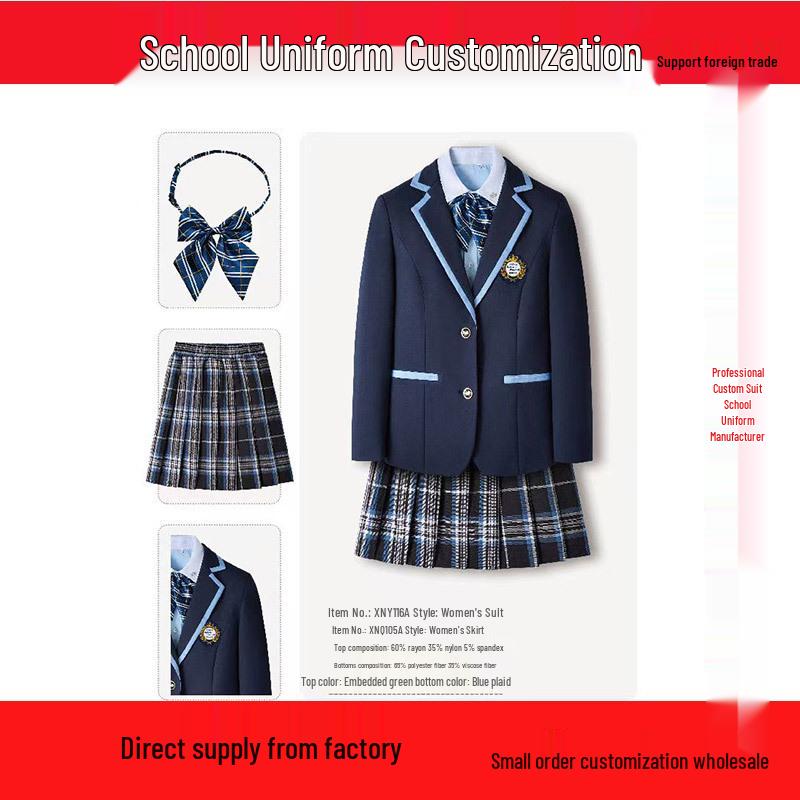 Custom High School Uniform Suits - Autumn/Winter Edition for Middle School Students