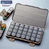Jinlongxing Pill Organizer Box with 28 Compartments, Weekly Pill Reminder, Daily Medication Reminder, Portable Pill Dispenser for Elderly