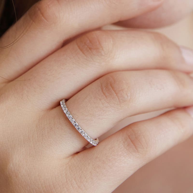 Tatiana (Silver 925) Simple Line Cubic Ring CR1853