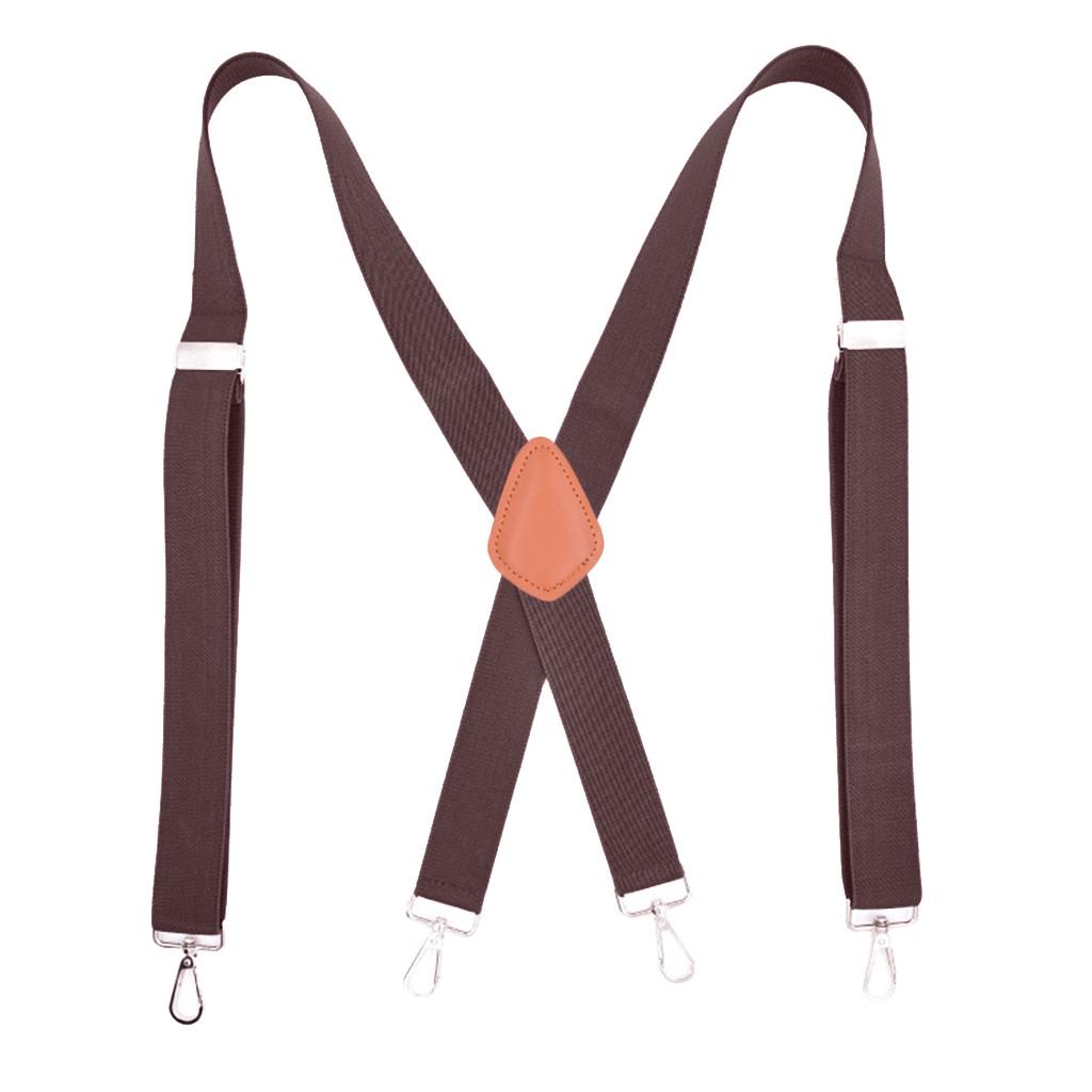 

Mens Suspenders X-Back 3.5cm Wide Adjustable Straight Clasps Suspenders кавовий
