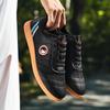 Men's Lightweight Non-Slip Tai Chi Shoes with Cowhide Sole, Leather Surface, Sizes 35-44