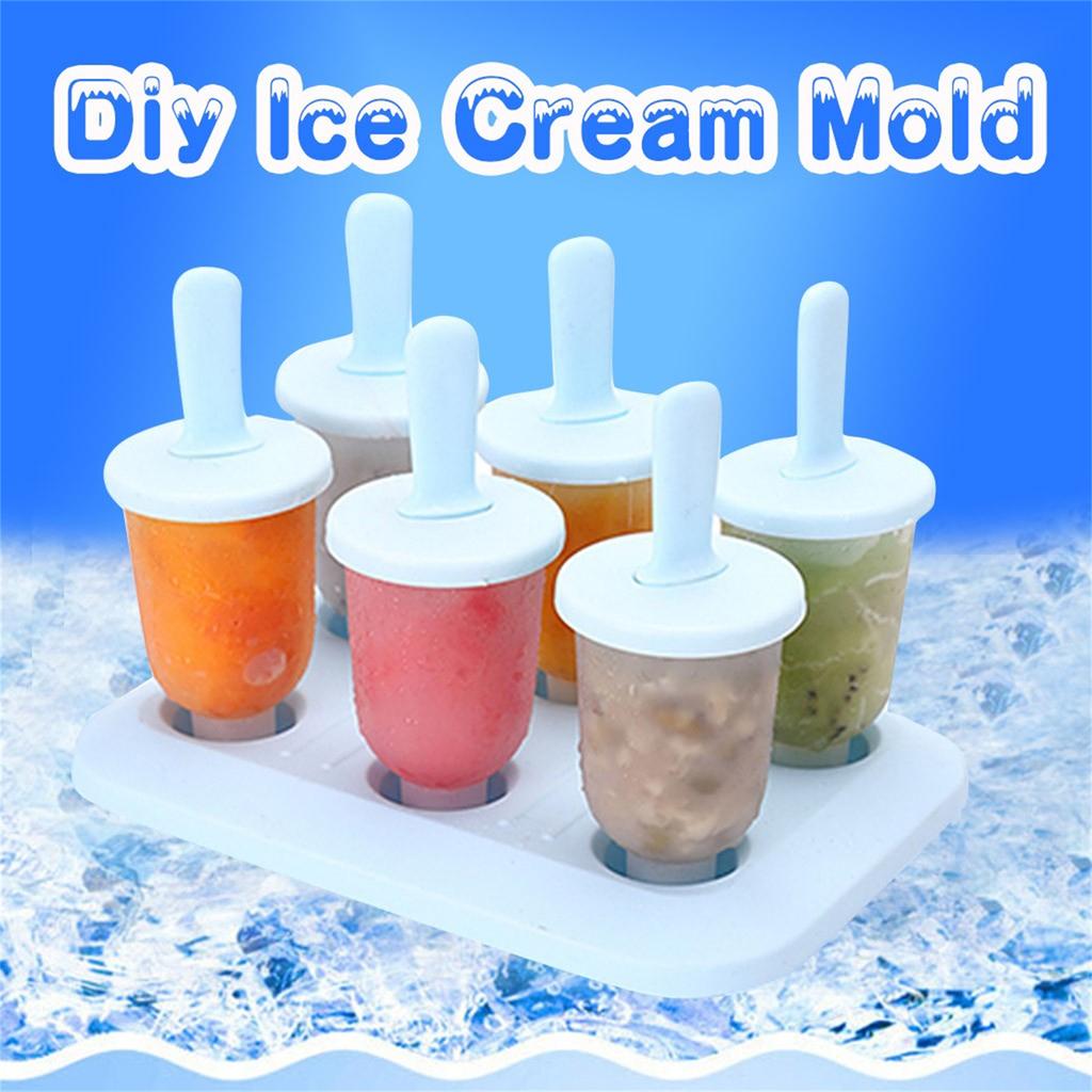 6PC/1 Set Circular With Lid Ice Tray DIY  Ice