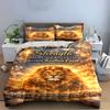 Lion and Bible Verse Bedding Set Design Bedding Set (1 Duvet Cover, 2 Pillowcases, Duvet Not Included)