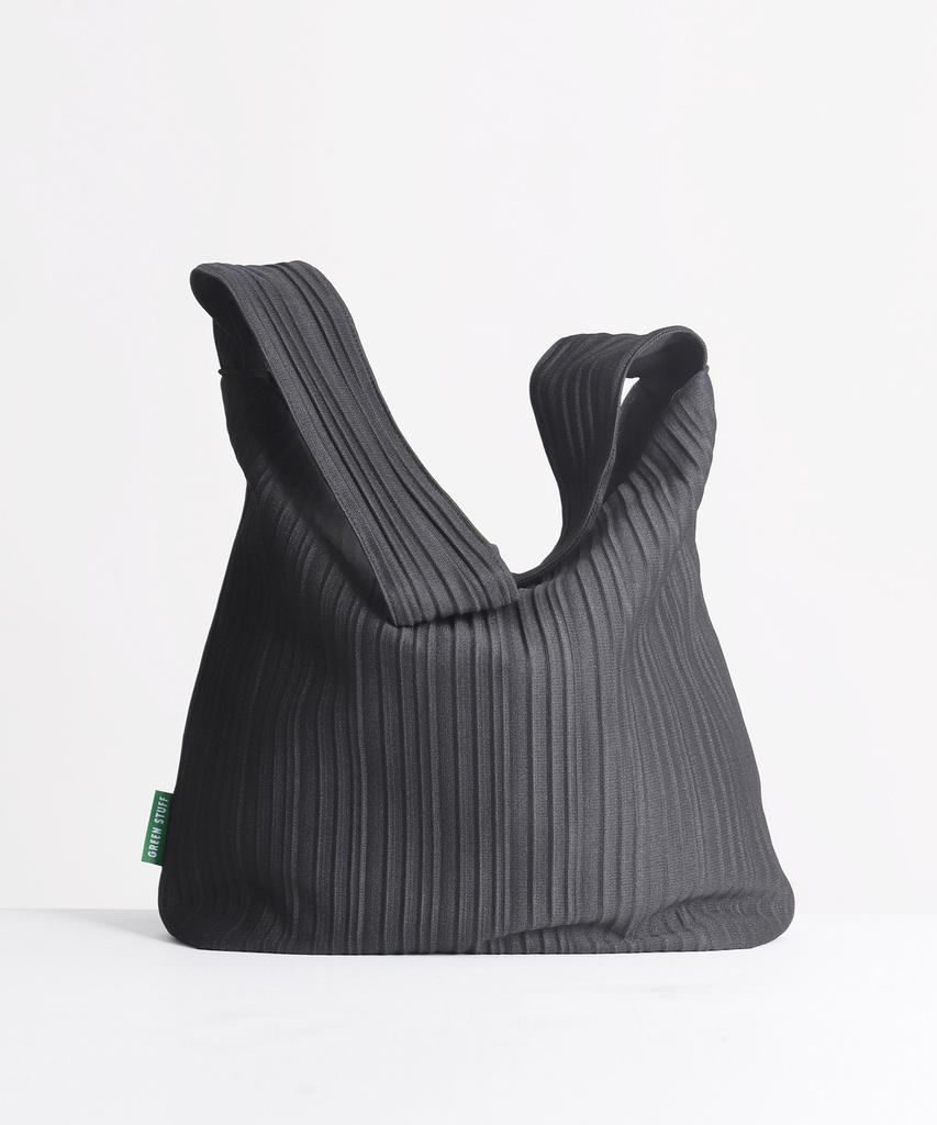 Green Stuff Simple Shopper Bag 62 Random Pleats - Black