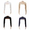 Solid Color Summer Ice Silk Sleeves Full Neck Long Sleeves Shawl UV Resistant Shawl  Sports