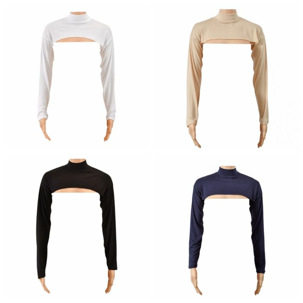 Solid Color Summer Ice Silk Sleeves Full Neck Long Sleeves Shawl UV Resistant Shawl Sports