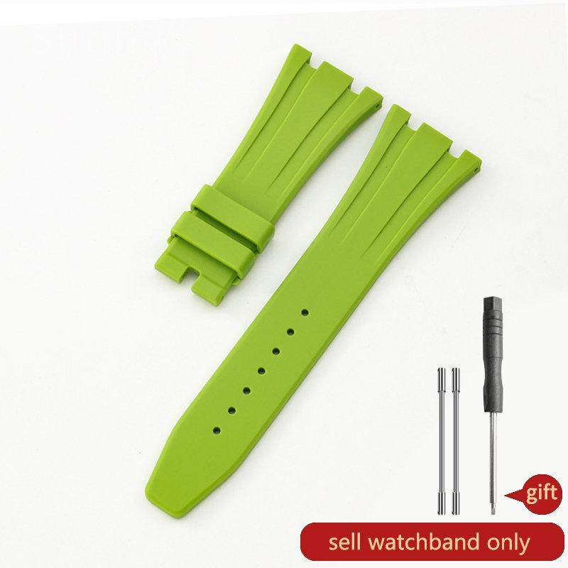 Silicone Watch Strap for AP Aibi 15400 Royal Oak Series Waterproof Sweat-Proof Rubber Watch Band Men's Accessories 26mm27mm28mm