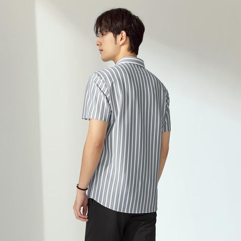 Мужская бесшовная жаккардовая полосатая рубашка с коротким рукавом Septwolves Premium XL