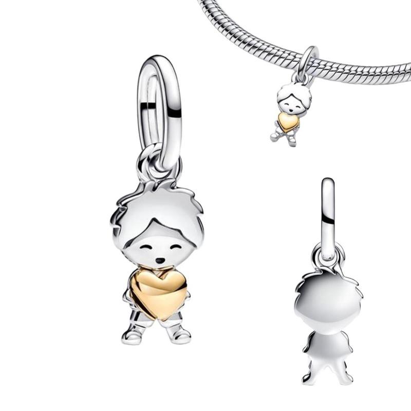 Original Copper Red Charms Heart Cherry Strawberry Flower Fish Beads For Necklace Diy Bracelet Present Jewellery