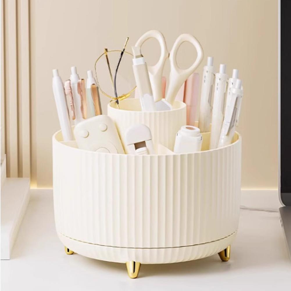 Cosmetics Organizer Rotating Storage Box Compact Design