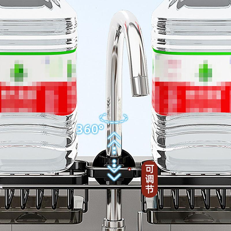 Küchenraum Aluminium Spülbecken Abtropfgestell Schwammaufbewahrung Armaturen Halter Seifenablage Pfannenkorb Organizer Badezimmerzubehör