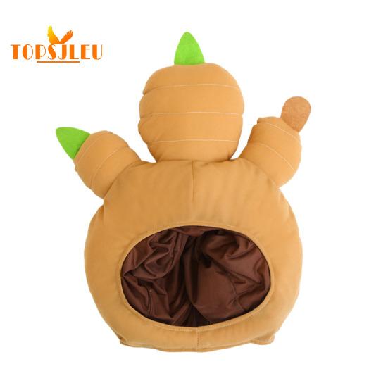 

Мультяшный головной убор, милая мягкая плюшевая шляпа рыжего цвета, праздничный головной убор для выступлений, реквизит для косплея, аксессуары для костюмов на Хэллоуин жёлтый