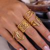 Yori Hot Style Stainless Steel Open Adjustable Ring 18K PVD Plated High Quality Charm Stylish Golden Jewelry New
