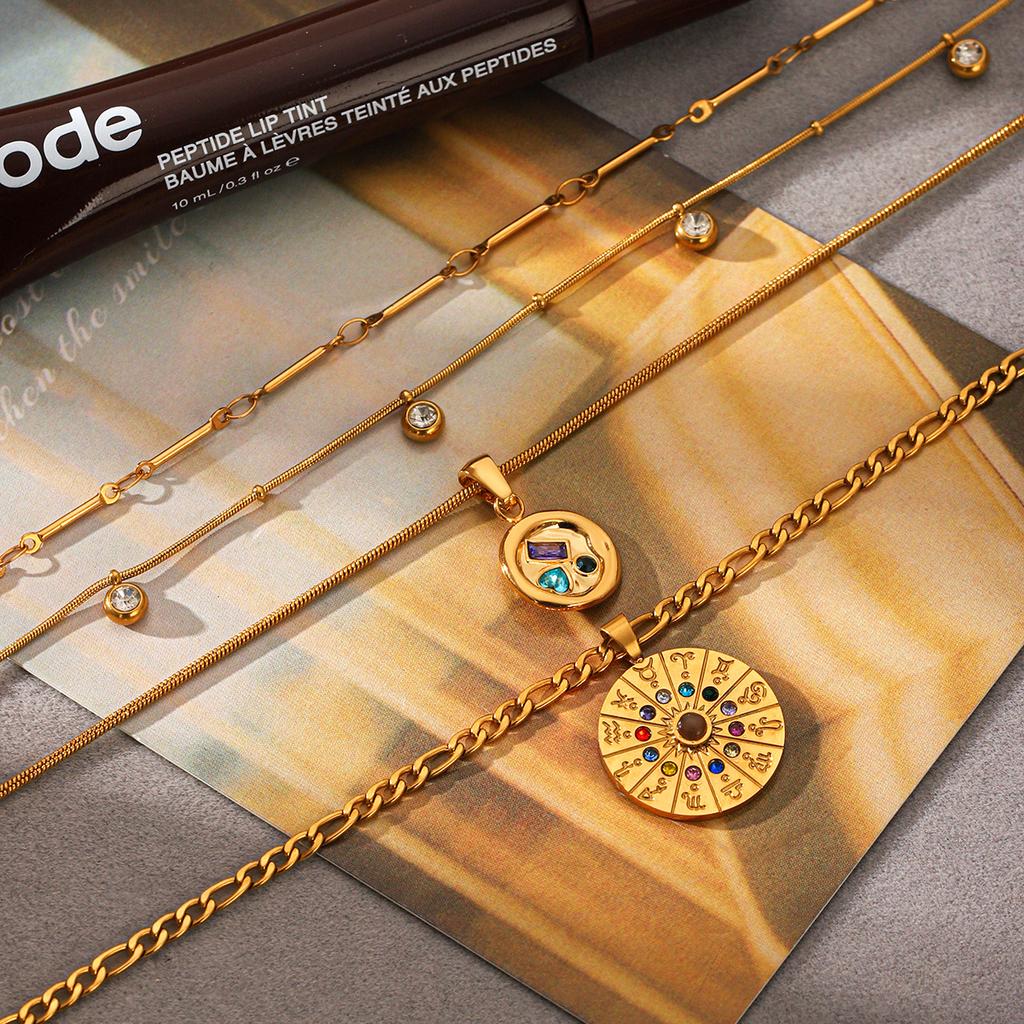Amazon Best-selling Ins Style Zodiac Symbol Pendant Niche High-end Diamond-encrusted Necklace