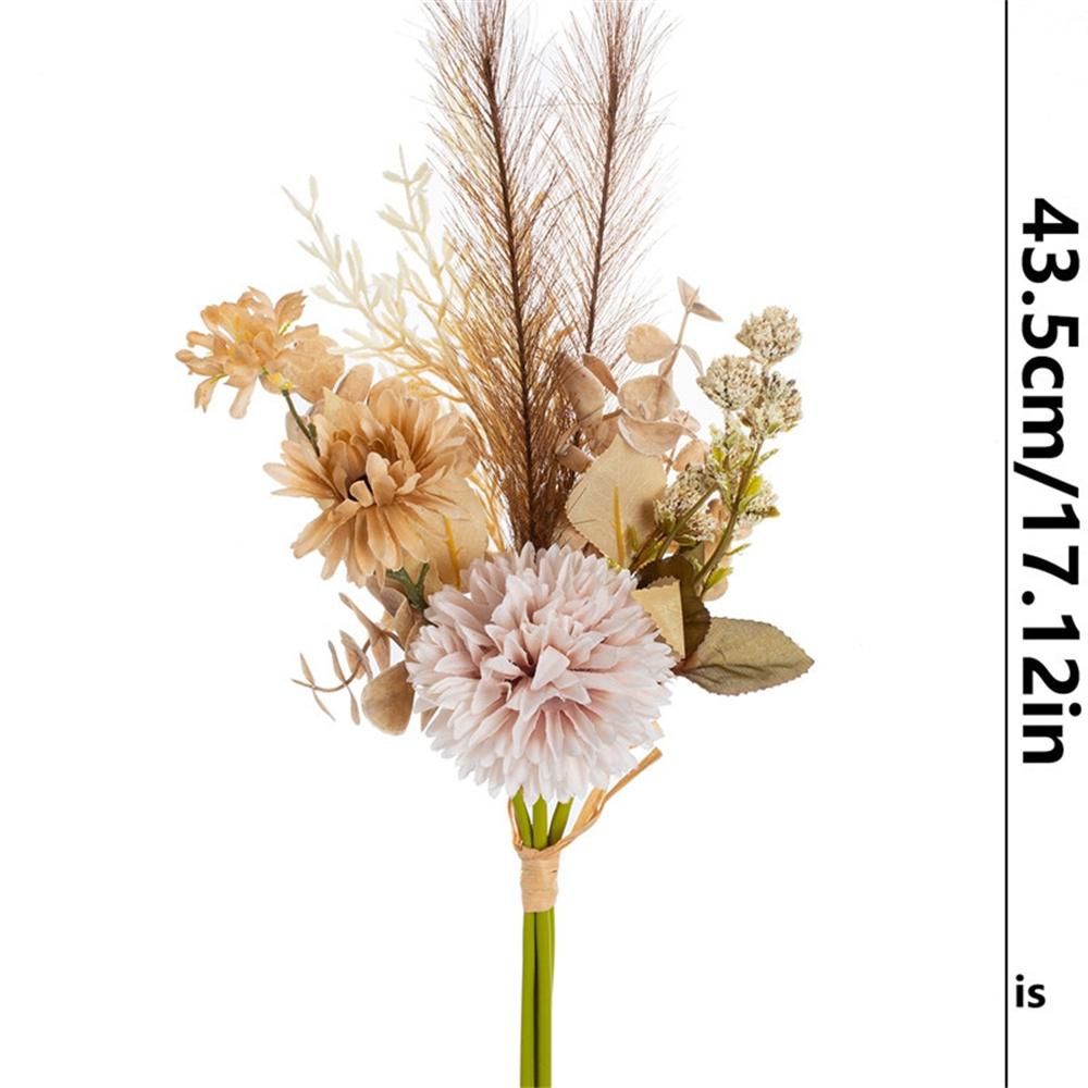 Silk Chrysanthemum Bouquet Silk Artificial Floral Arrangement Artificial Flowers Vibrant Reed Decorative Flowers For Home Diy