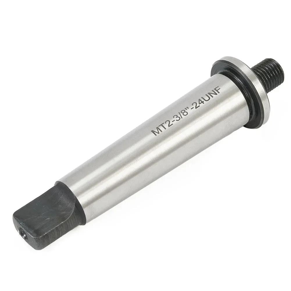 2MT Shank To 3/8"-24 Threaded Drill Chuck Adapters Arbor Hardened Morse Taper MT2 Adapter Toolholding