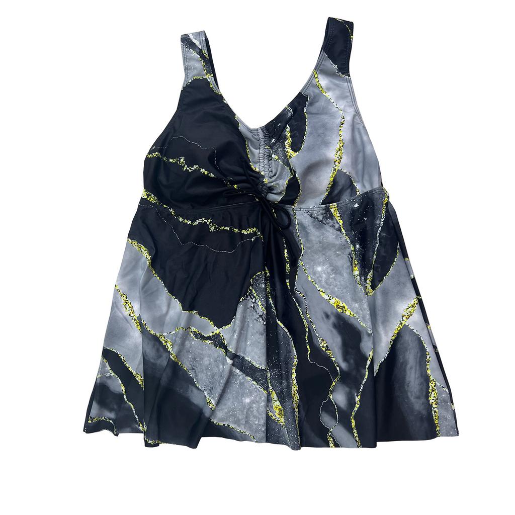 Women's Two-Piece Bikini Set Large Size Skirt Split Swimsuit
