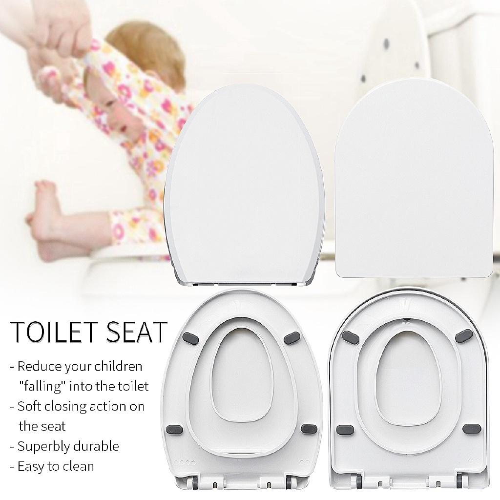 Type U Type V Remplacement Universel Abattant de Toilette Couvercle Ensemble Carré Rond Salle de Bain Antibactérien