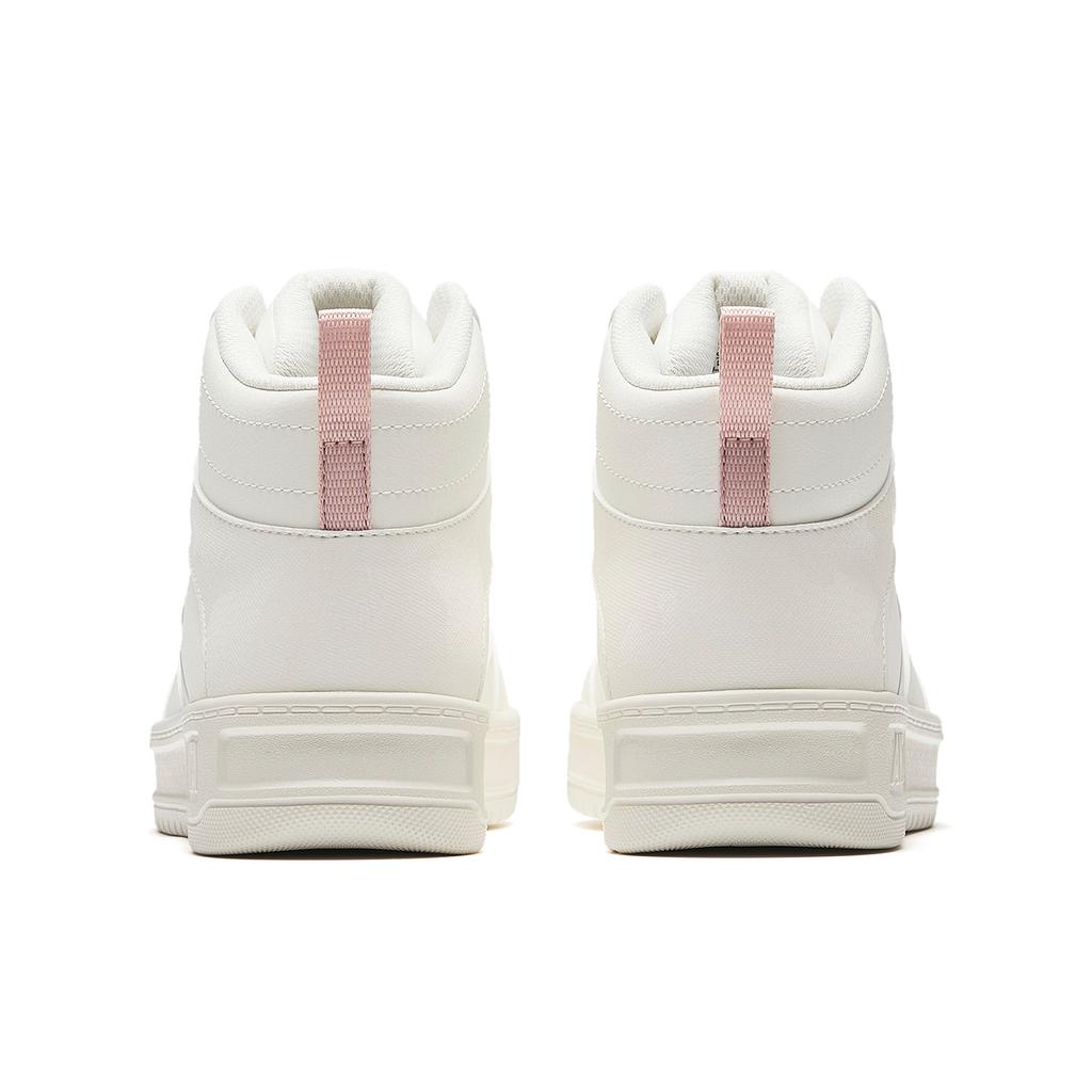 Anta Easy 2 Synthetic Leather High Top Skateboard Shoes Women's Ivory White 922548005Q-3