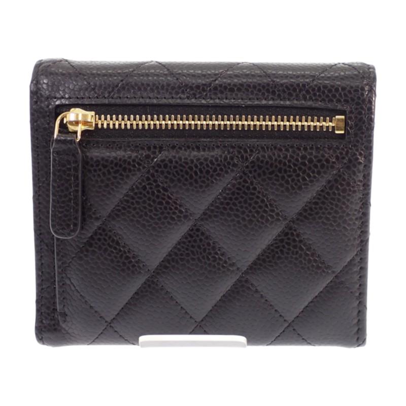 CHANEL  AP0231_Y01864_C3906 Tri-fold wallet black Women