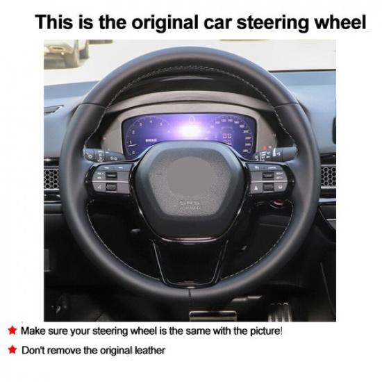 Hand Sew Car Steering Wheel Cover For Honda Civic 11th   Car Protector