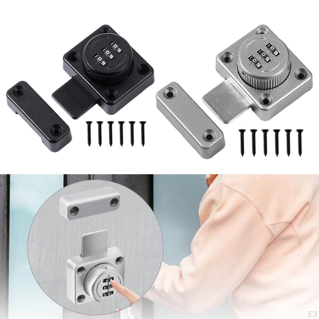 Knob Twist Hasp Lock Keyless Security for Cabinets And Doors with Combination