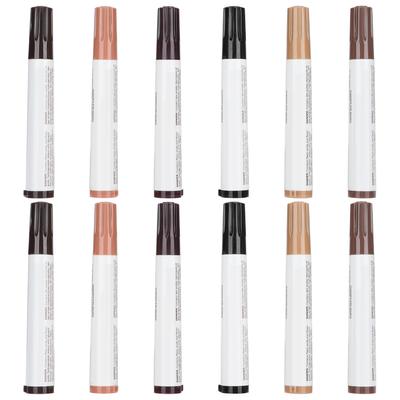 12Pcs Floor Repair Markers Solid Wood Furniture Door Window 6 Colors TouchUp Pen Paint