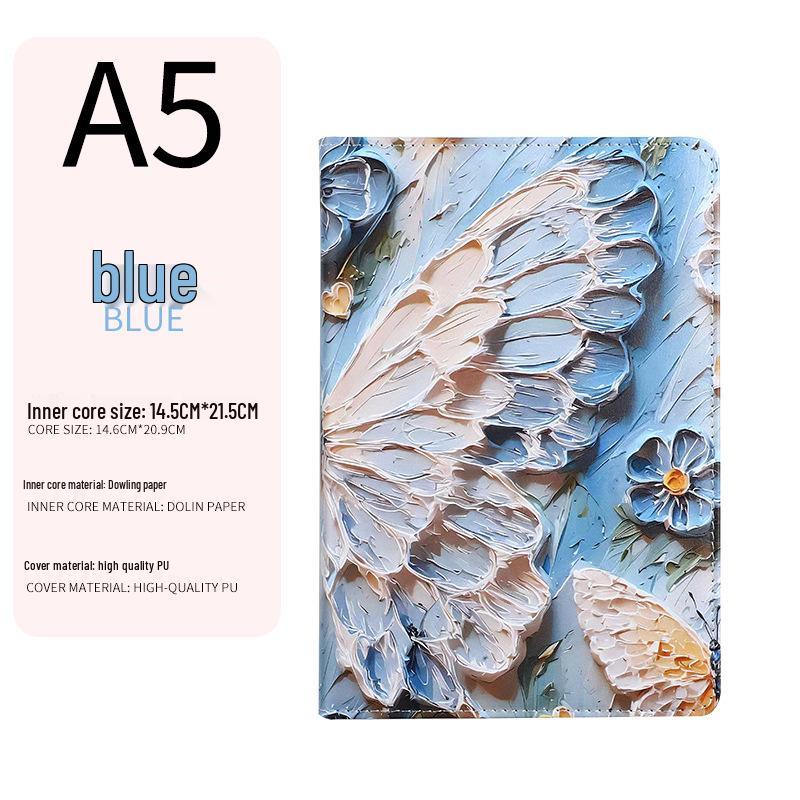 

A5 Creative 3D Oil Painting Notebook - Colorful Design, Bestseller синій