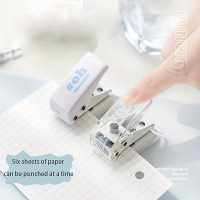 1 pc Mini Ins מכונת אגרוף חור יחיד, ניקוב רופף נייד, אגרוף ספר יד