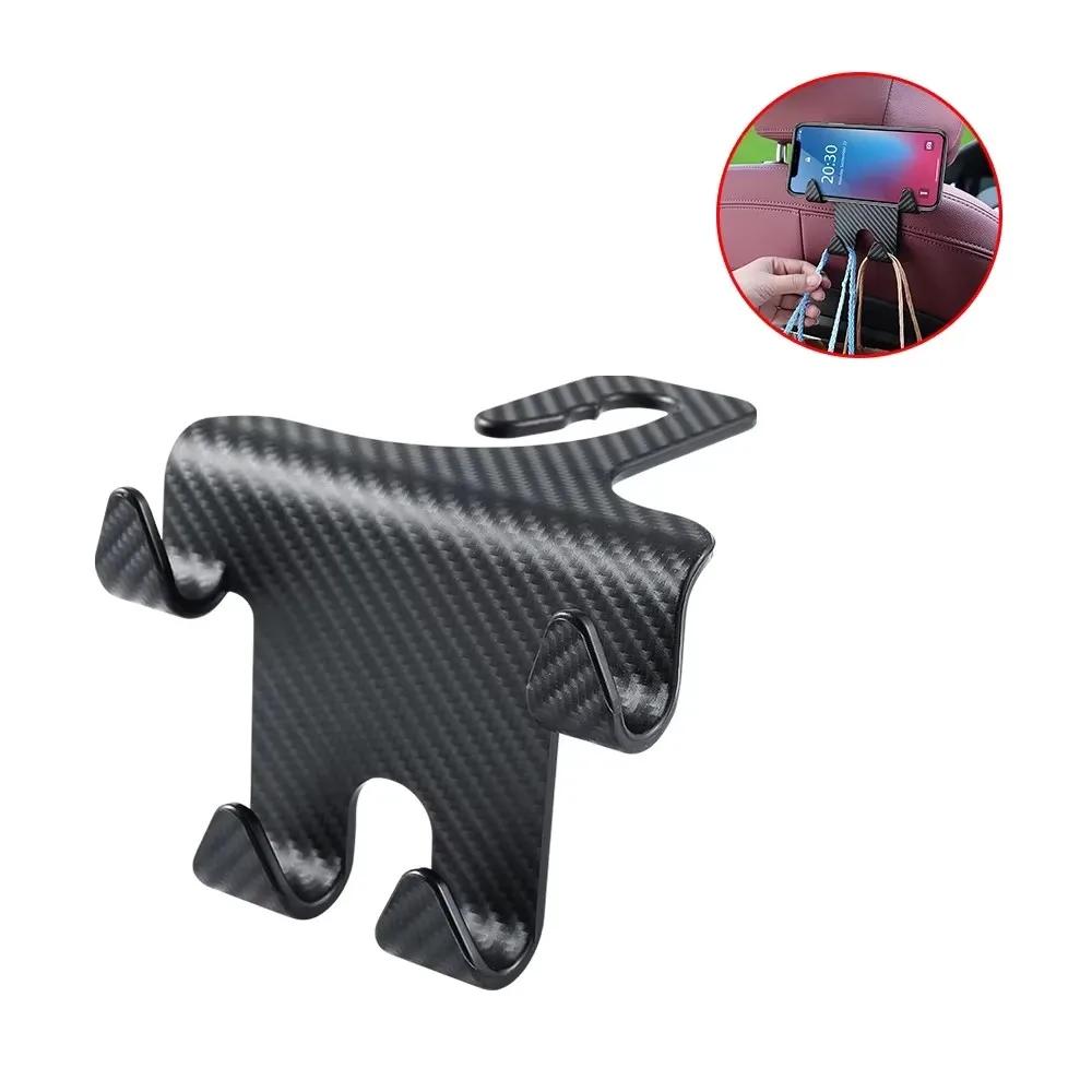 1/2/3/4/5Pcs Car Seat Headrest Hook 4 Pack Hanger Storage Organizer Universal For Handbag Purse Coat Fit Universal Vehicle