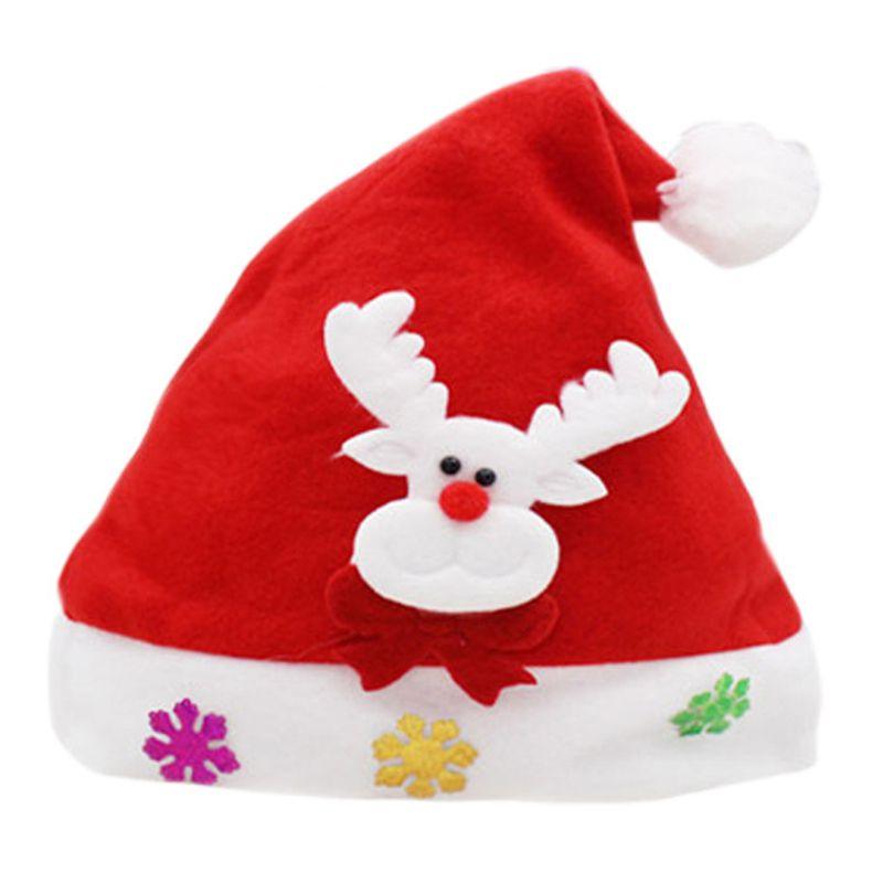

Kids Light Led Adult Christmas Hat Santa Claus Snowman Reindeer Cap Gifts Xmas Kids NO LED Reindeer