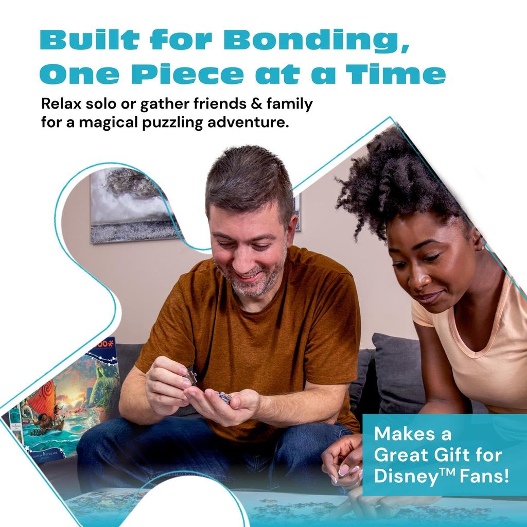 Ceaco Thomas Kinkade Disney Dreams Moana Pussel för Vuxna Levande Thomas Kinkade Konst Premium Disney Pussel för Samlare - - Disneys -
