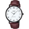 [Casio] CASIO Quartz Men's Watch MTP-VT03BL-7B White X Brown Leather Band (Overseas Model) [Parallel Import]