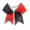 Glitzer-Strassstein-Schleifen-Haargummis für Kinder - Zweifarbige Cheerleading-Accessoires