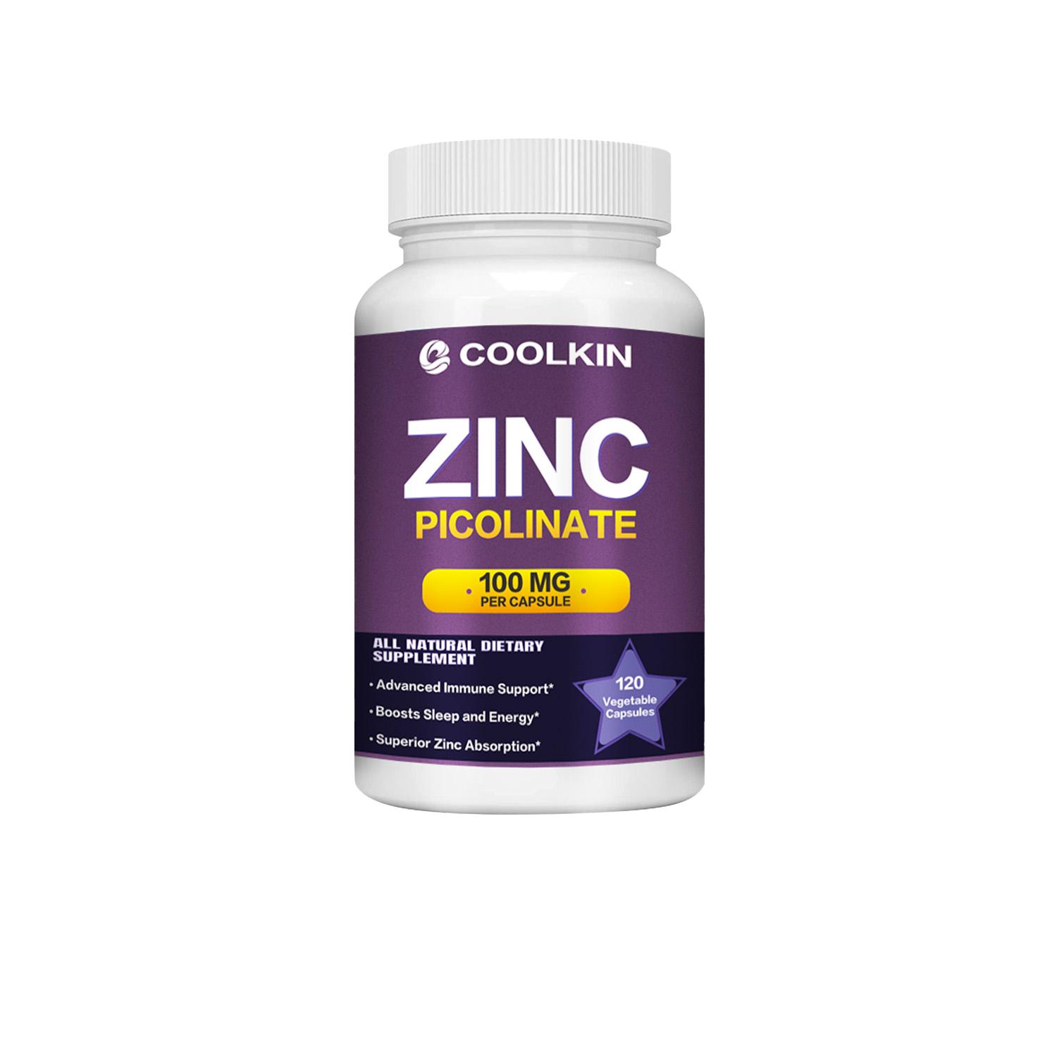 Picolinato de Zinc 100mg - Alta Potencia de Absorción, Soporte y Potenciador del Sistema Inmunológico 120