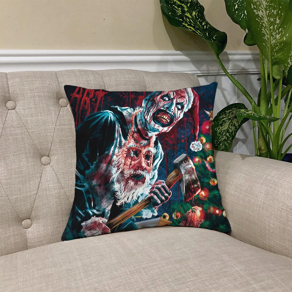T-Terrifier cushion cover Square Sofa Cushion Cover Casual Skin-Friendly Comfortable Film Pillow 3 Horror Cover