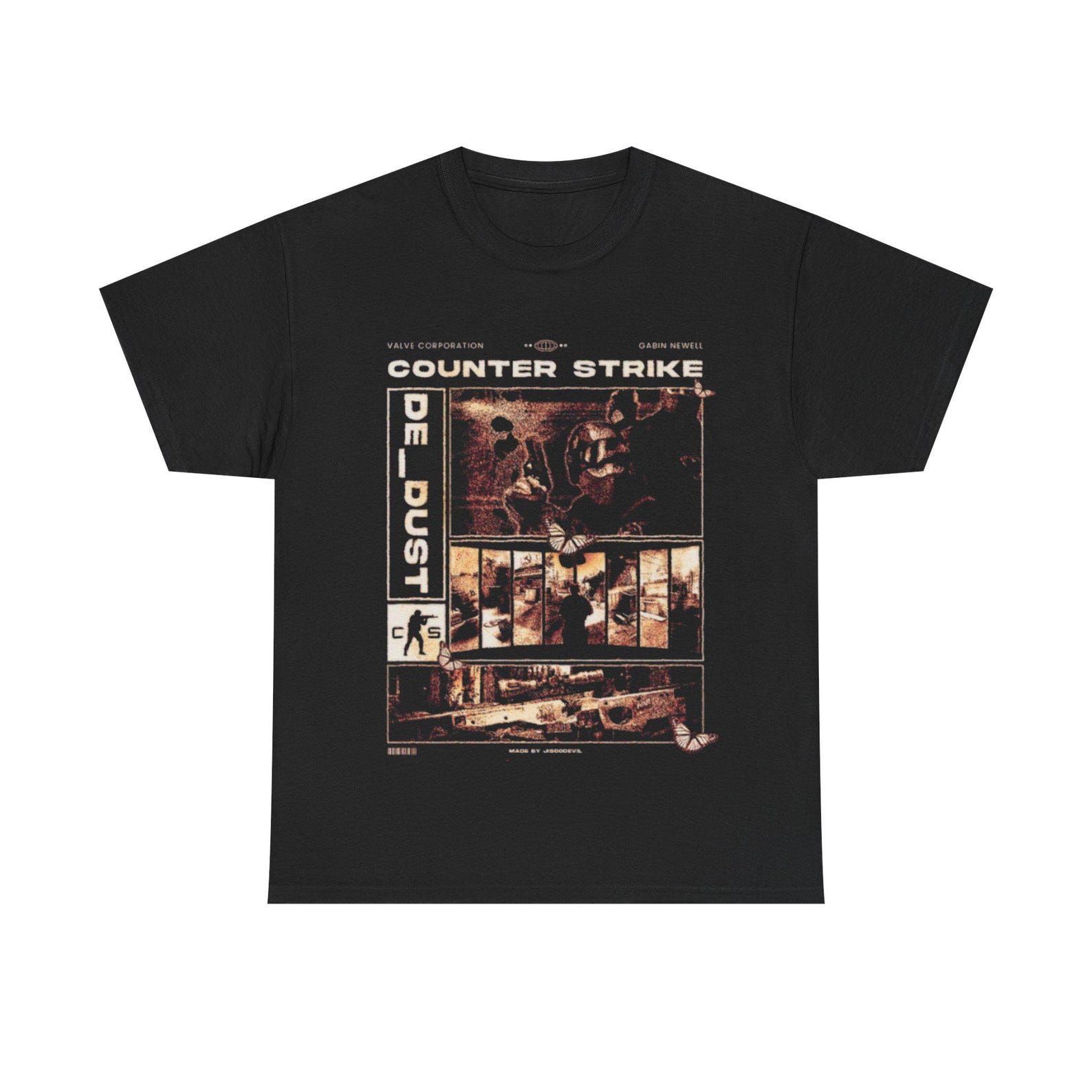 Retro Y2K 2000s Counter Strike Gaming Inspired Unisex Adult Graphic Gamer T shirt XL