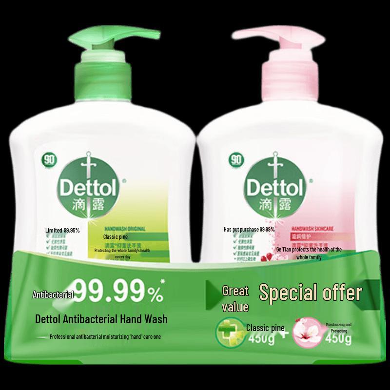 Dettol Hand Wash Twin Pack with Moisturizing & Classic Pine