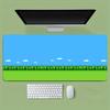 Pc Large Gaming Mouse Pad Green Anime Landscape Desk Mat Nonslip Rubber Base Stitched Edge Keyboard Pads PC for Office Decor