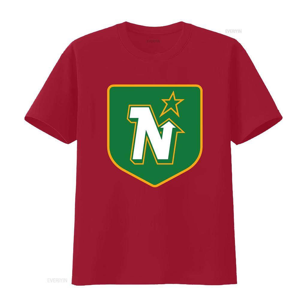 Minnesota North Stars Hockey Club T Shirt vintage Washed Soft Casual Comfortable Breathable Versatile Slightly