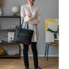 VITAFELICE Genuine Leather Business Tote Bag for Women, vinb-20c53n (Black)