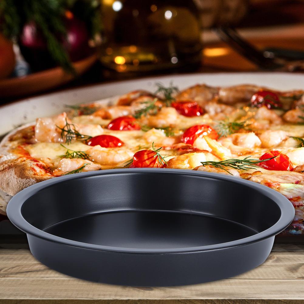Pizza Pan Non-Stick Round Pie Cake Bread Mold Carbon Steel Baking Dish Pan Tray Kitchen