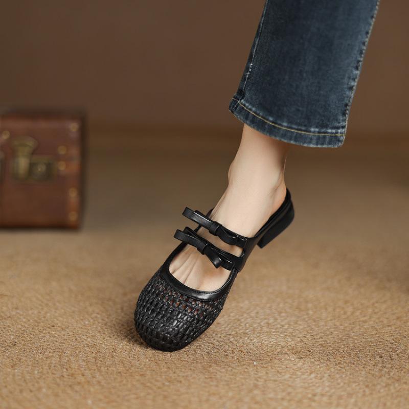 Summer women's flat-soled slippers rubber soft-soled casual women's slippers solid color women's shoes bag head slippers new large size shoes