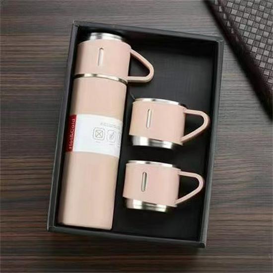 304 Stainless Steel Thermos Cup Gift Set with Portable Tea Infuser and Logo Print