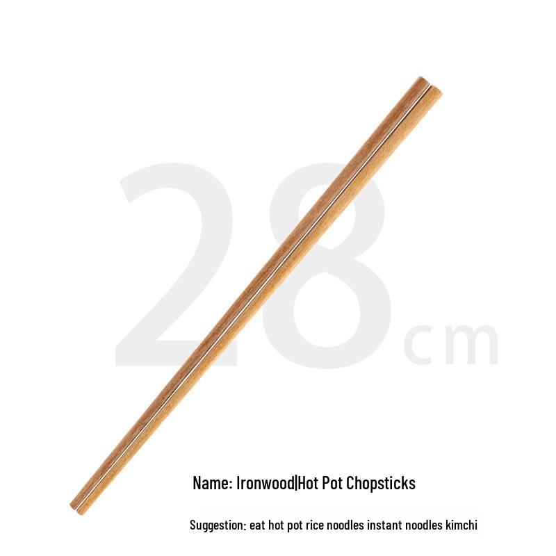 Unlackierte Wenge-Essstäbchen zum Servieren, 32 cm – Essstäbchen zum Schöpfen für Hot Pot & Nudeln