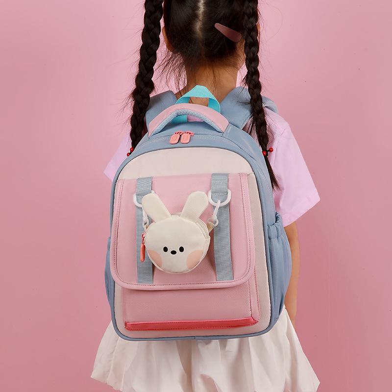 Primary school students grades 1-2 schoolbag cartoon large-capacity backpack boys and girls high-value spine protection student schoolbag