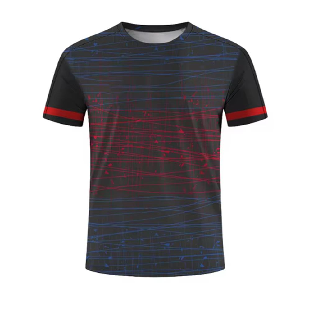 Men's 3D printed striped print breathable casual comfortable loose men's clothing sports T-shirt