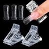 5pcs Nail Tips Clip Quick Building Poly Uv Gel Assistant Tool Diy Manicure Plastic Extension Clamp