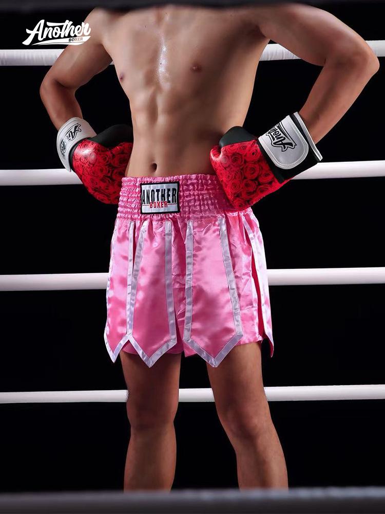 Boxing Ribbon Style Muay Thai Kickboxing Competition Shorts